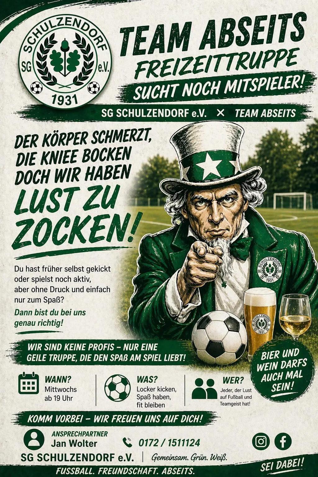 Freizeittruppe sucht noch Mitspieler